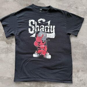 slim shady deadpool graphic tee
